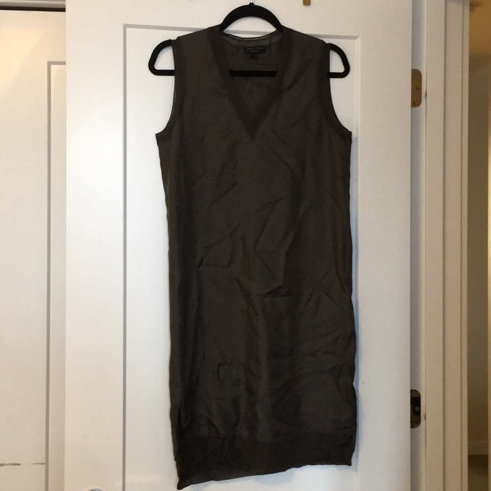 Rag & Bone silk army green dress